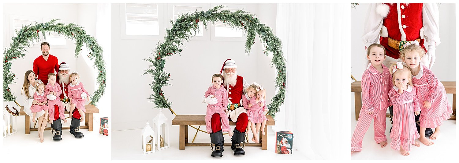 photos of siblings in their holiday jammies